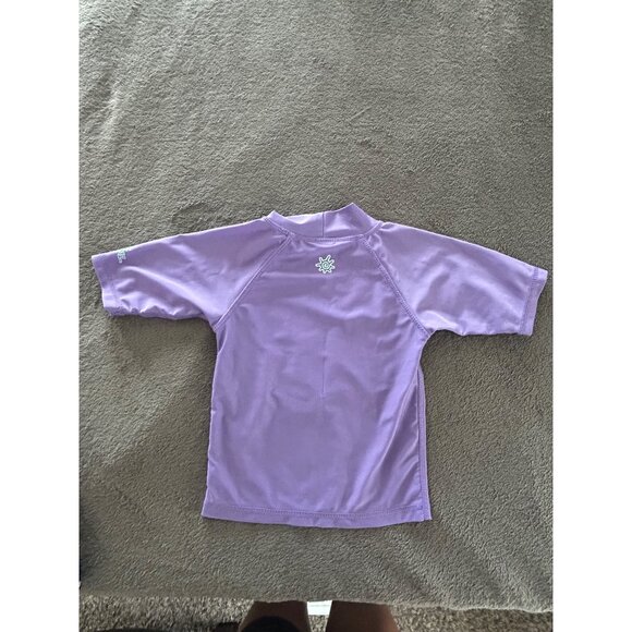 Toddler Girls Purple Rash Guard Set With Skirt & Hat Sea Turtle Print - Picture 5 of 12